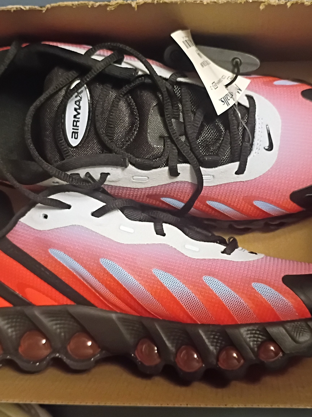 Nike Kids Gradient Red and Pink Air Max Sneakers